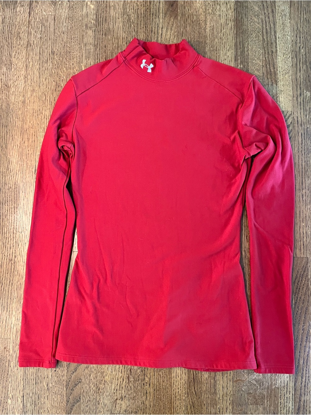 Under Armour Women's Red Long-Sleeve Mock Neck Performance Top